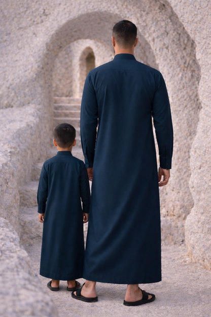 Classic Saudi Thobe| Sultan Blue