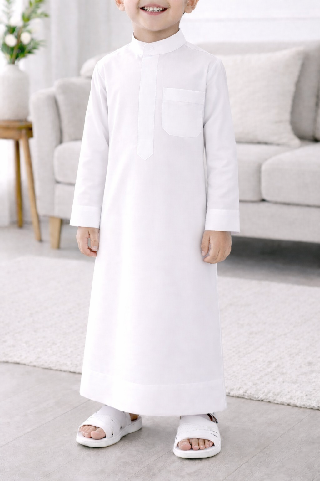 Kids Saudi Thobe | Pure White
