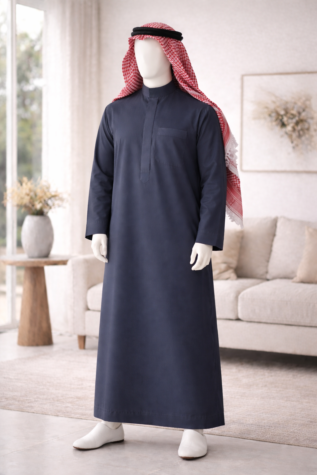Classic Saudi Thobe | Slate Grey