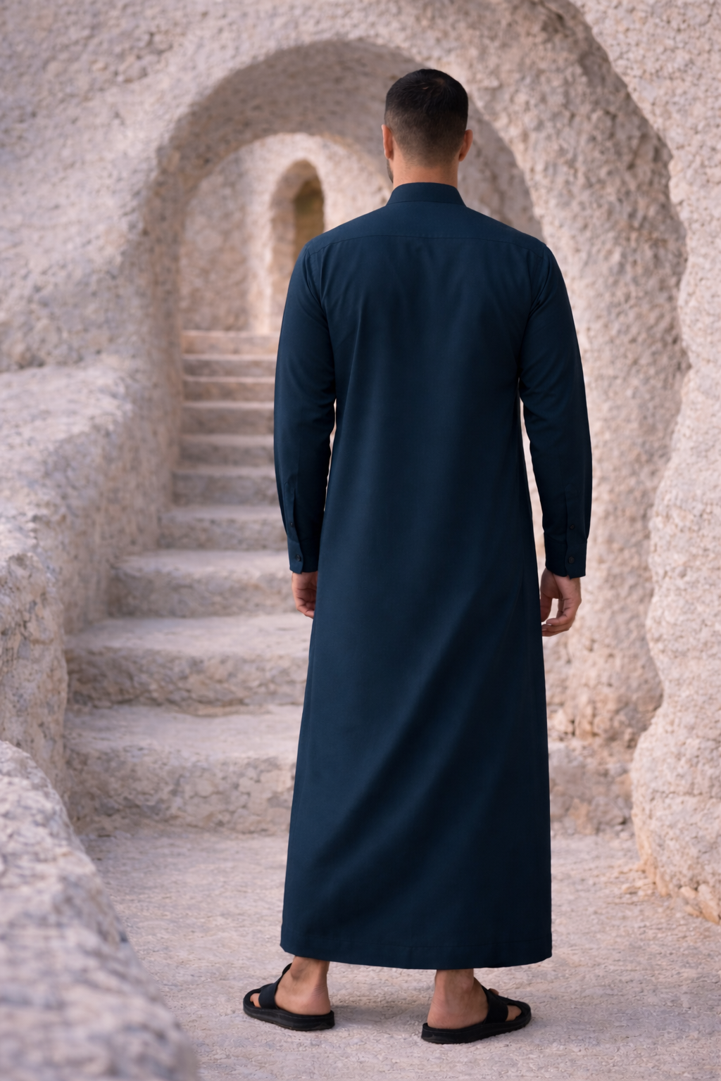 Classic Saudi Thobe| Sultan Blue